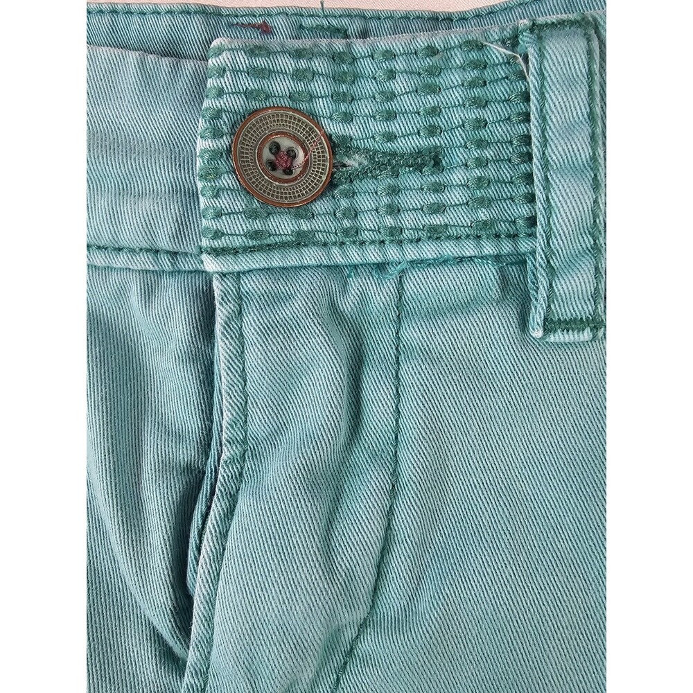 Pilcro Anthropologie Hyphen Chino Pants Teal Blue Green Size 26 Womens 31x29.5 - Picture 8 of 10